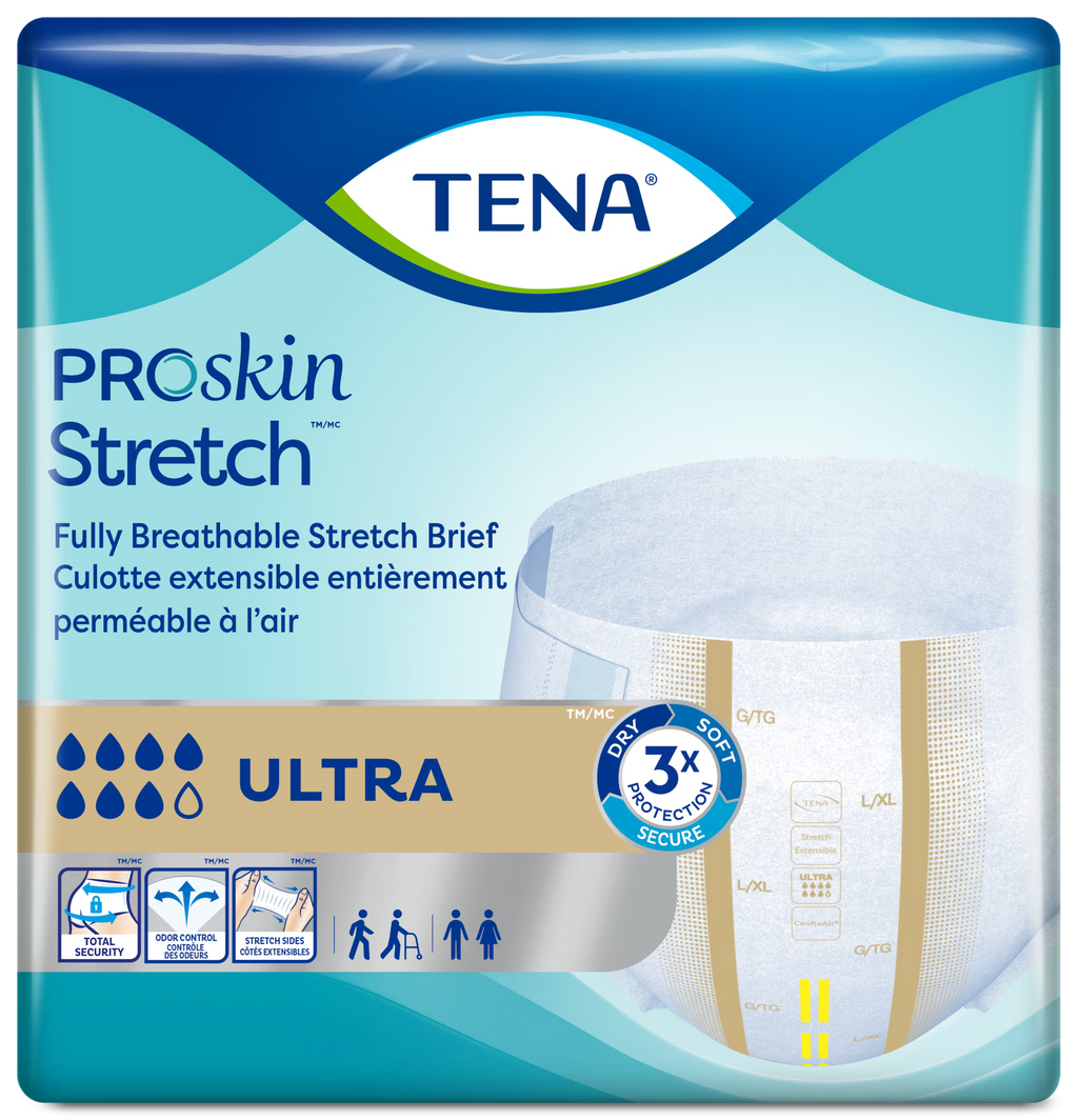 TENA® ProSkin™ Stretch Ultra Incontinence Briefs, Ultra Absorbency