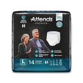 Attends Premier Underwear, Large - 4 Bags of 14