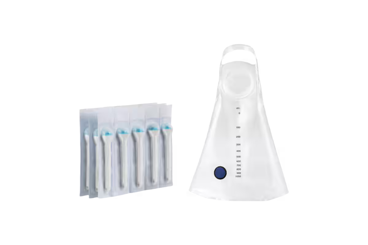 Peristeen® Plus balloon catheter accessory unit (INCLUDES 15 RECTAL CATHETERS & 1 BAG)
